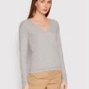 United Colors Of Benetton Γυναίκες Πουλόβερ 1091D4625 Γκρι Slim Fit Γκρι
