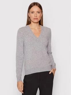 United Colors Of Benetton Γυναίκες Πουλόβερ 1002D4488 Γκρι Regular Fit Γκρι