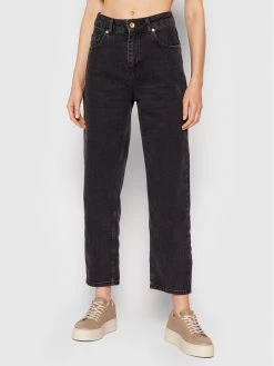 United Colors Of Benetton Γυναίκες Straight Leg Τζιν 4YO7575C3 Μαύρο Straight Fit Μαύρο