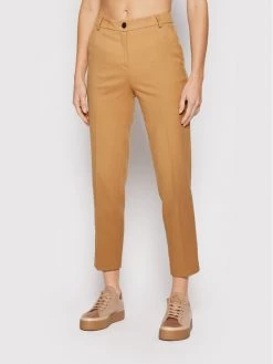 United Colors Of Benetton Γυναίκες Υφασμάτινα Παντελόνια Παντελόνι υφασμάτινο 4S8L550W4 Καφέ Slim Fit Καφέ