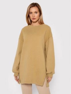 United Colors Of Benetton Γυναίκες Μπλούζες Χωρίς Φερμουάρ Μπλούζα 3EB5D100T Καφέ Oversize Καφέ