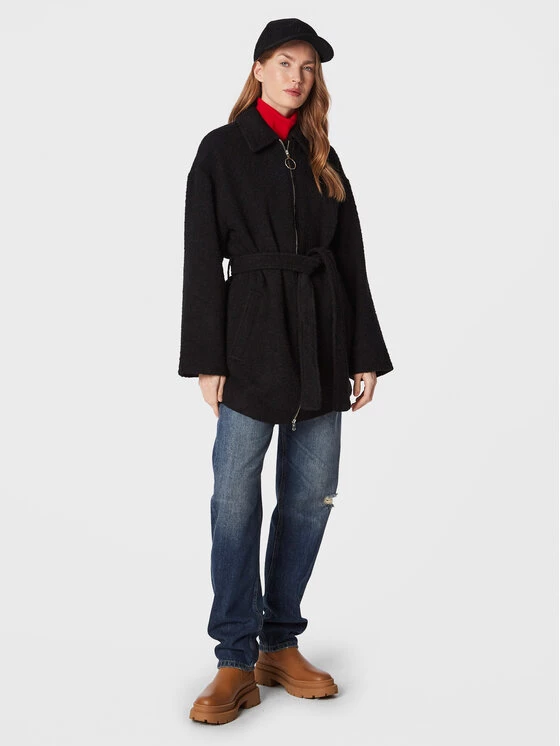 United Colors Of Benetton Γυναίκες Μεταβατικά Παλτά Παλτό μεταβατικό 2WDPDN00Z Μαύρο Regular Fit Μαύρο 2 United Colors Of Benetton Γυναίκες Μεταβατικά Παλτά Παλτό μεταβατικό 2WDPDN00Z Μαύρο Regular Fit Μαύρο - Image 2