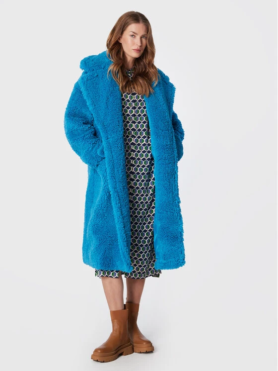United Colors Of Benetton Γυναίκες Γούνες & Πανωφόρια από προβιά Δέρμα προβάτου 2EYHDN00R Μπλε Loose Fit Μπλε 2 United Colors Of Benetton Γυναίκες Γούνες & Πανωφόρια από προβιά Δέρμα προβάτου 2EYHDN00R Μπλε Loose Fit Μπλε - Image 2