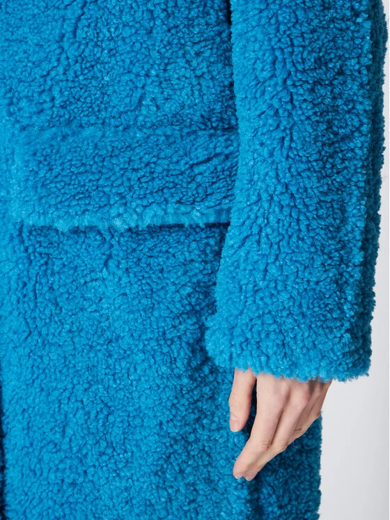 United Colors Of Benetton Γυναίκες Γούνες & Πανωφόρια από προβιά Δέρμα προβάτου 2EYHDN00R Μπλε Loose Fit Μπλε 5 United Colors Of Benetton Γυναίκες Γούνες & Πανωφόρια από προβιά Δέρμα προβάτου 2EYHDN00R Μπλε Loose Fit Μπλε - Image 5