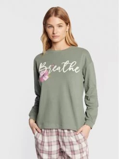 United Colors Of Benetton Γυναίκες Μπλούζες & Μπλουζάκια Πιτζάμας Μπλούζα πιτζάμας 37YW3M032 Πράσινο Regular Fit Πράσινο