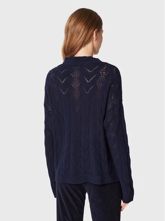 United Colors Of Benetton Γυναίκες Πουλόβερ 1244D2017 Σκούρο μπλε Relaxed Fit Σκούρο μπλε 3 United Colors Of Benetton Γυναίκες Πουλόβερ 1244D2017 Σκούρο μπλε Relaxed Fit Σκούρο μπλε - Image 3