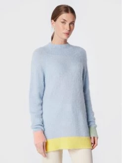 United Colors Of Benetton Γυναίκες Πουλόβερ 1042E200X Μπλε Regular Fit Μπλε