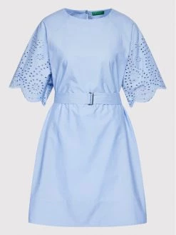 United Colors Of Benetton Γυναίκες Καθημερινά Φορέματα Φόρεμα καθημερινό 4EW7DV01B Μπλε Regular Fit Μπλε -United Colors Of Benetton Κατάστημα unnamed file 2771