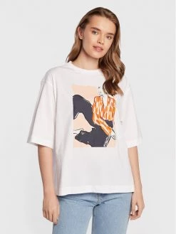 United Colors Of Benetton Γυναίκες T-shirts T-Shirt 3096D1024 Λευκό Relaxed Fit Λευκό