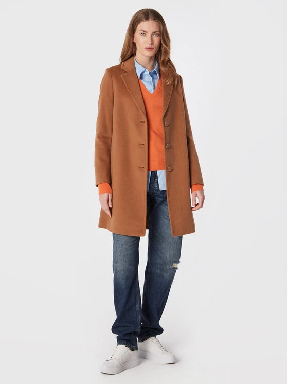 United Colors Of Benetton Γυναίκες Μεταβατικά Παλτά Μάλλινο παλτό 2YDTDN012 Καφέ Regular Fit Καφέ 2 United Colors Of Benetton Γυναίκες Μεταβατικά Παλτά Μάλλινο παλτό 2YDTDN012 Καφέ Regular Fit Καφέ - Image 2