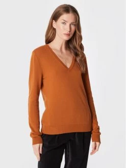 United Colors Of Benetton Γυναίκες Πουλόβερ 1002D4488 Καφέ Regular Fit Καφέ