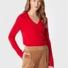 United Colors Of Benetton Γυναίκες Πουλόβερ 1002D4488 Κόκκινο Regular Fit Κόκκινο