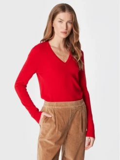 United Colors Of Benetton Γυναίκες Πουλόβερ 1002D4488 Κόκκινο Regular Fit Κόκκινο