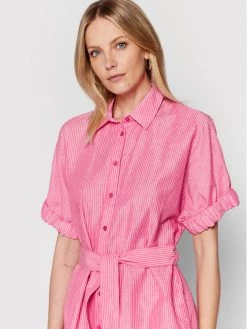 United Colors Of Benetton Γυναίκες Φορέματα σε Στυλ Πουκάμισο & Σεμιζιέ Φόρεμα πουκάμισο 4YCNDV00X Ροζ Regular Fit Ροζ -United Colors Of Benetton Κατάστημα unnamed file 2895