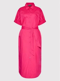 United Colors Of Benetton Γυναίκες Φορέματα σε Στυλ Πουκάμισο & Σεμιζιέ Φόρεμα πουκάμισο 4EW7DV01K Ροζ Regular Fit Ροζ -United Colors Of Benetton Κατάστημα unnamed file 2912