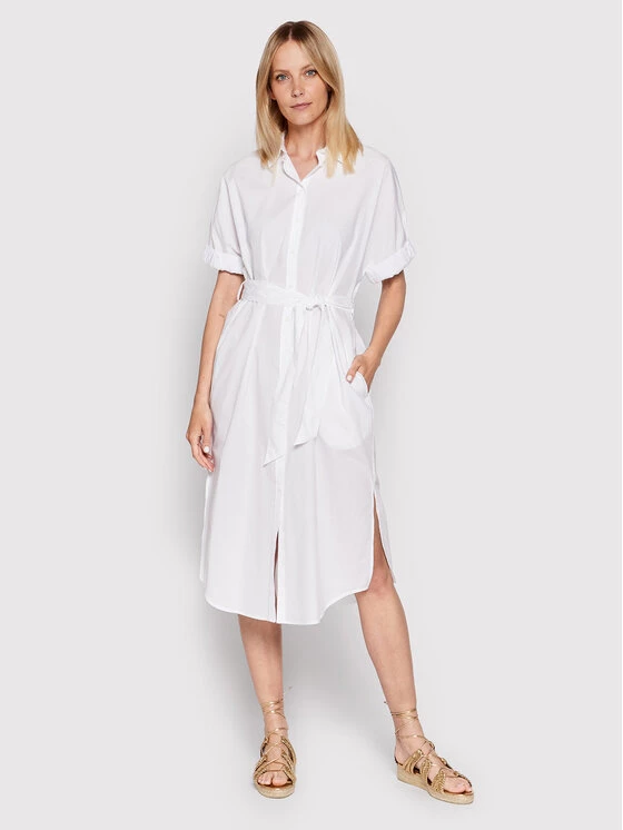 United Colors Of Benetton Γυναίκες Φορέματα σε Στυλ Πουκάμισο & Σεμιζιέ Φόρεμα πουκάμισο 4EW7DV01K Λευκό Regular Fit Λευκό 2 United Colors Of Benetton Γυναίκες Φορέματα σε Στυλ Πουκάμισο & Σεμιζιέ Φόρεμα πουκάμισο 4EW7DV01K Λευκό Regular Fit Λευκό - Image 2