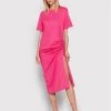 United Colors Of Benetton Γυναίκες Καθημερινά Φορέματα Φόρεμα καθημερινό 3BL0DV008 Ροζ Regular Fit Ροζ
