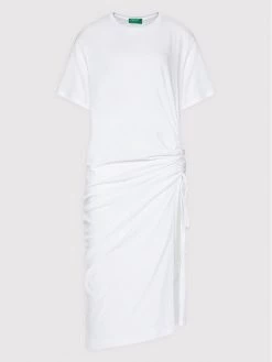 United Colors Of Benetton Γυναίκες Καθημερινά Φορέματα Φόρεμα καθημερινό 3BL0DV008 Λευκό Regular Fit Λευκό -United Colors Of Benetton Κατάστημα unnamed file 2972