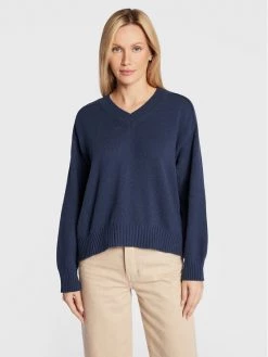 United Colors Of Benetton Γυναίκες Πουλόβερ 1040D400B Σκούρο μπλε Regular Fit Σκούρο μπλε