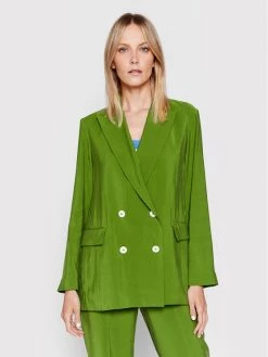 United Colors Of Benetton Γυναίκες Σακάκια & Μπλέιζερ Μπλέιζερ 2NTMDW00B Πράσινο Oversize Πράσινο