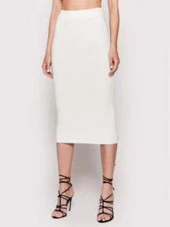 United Colors Of Benetton Γυναίκες Φούστες Pencil Φούστα Pencil 1098D0005 Λευκό Slim Fit Λευκό