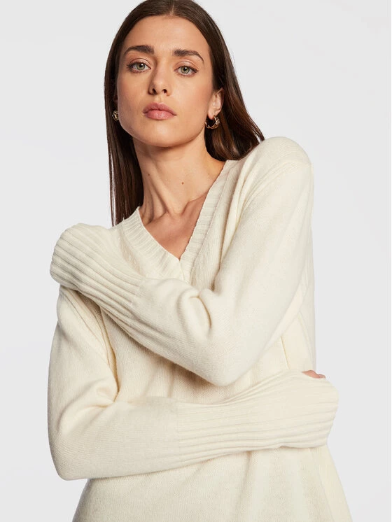 United Colors Of Benetton Γυναίκες Πουλόβερ 1244D400M Μπεζ Loose Fit Μπεζ 4 United Colors Of Benetton Γυναίκες Πουλόβερ 1244D400M Μπεζ Loose Fit Μπεζ - Image 4