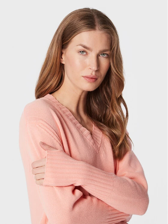 United Colors Of Benetton Γυναίκες Πουλόβερ 1244D400M Ροζ Loose Fit Ροζ 4 United Colors Of Benetton Γυναίκες Πουλόβερ 1244D400M Ροζ Loose Fit Ροζ - Image 4