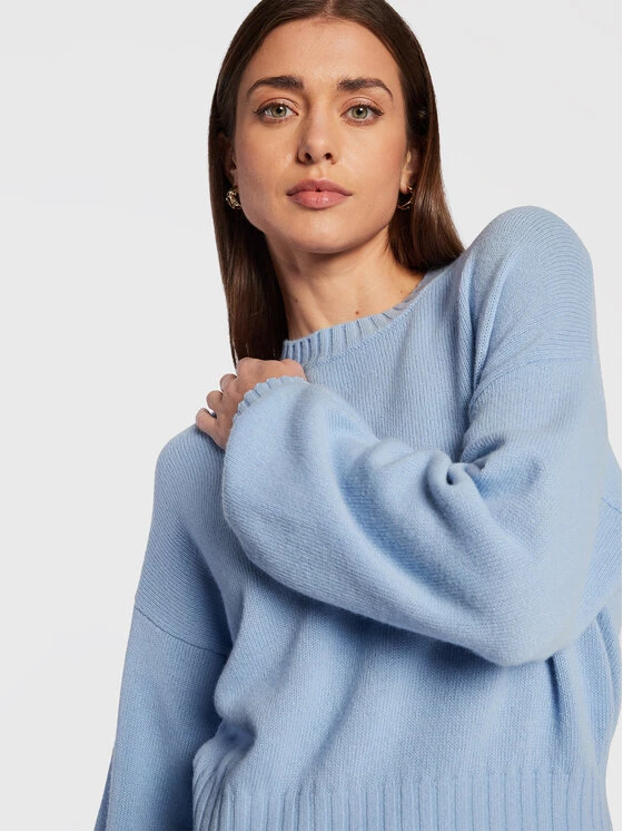 United Colors Of Benetton Γυναίκες Πουλόβερ 1244D103H Μπλε Regular Fit Μπλε 4 United Colors Of Benetton Γυναίκες Πουλόβερ 1244D103H Μπλε Regular Fit Μπλε - Image 4