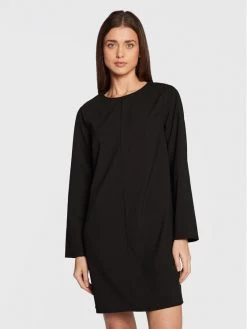 United Colors Of Benetton Γυναίκες Καθημερινά Φορέματα Φόρεμα καθημερινό 411XDV02M Μαύρο Regular Fit Μαύρο