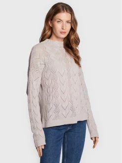 United Colors Of Benetton Γυναίκες Πουλόβερ 1244D2017 Μπεζ Relaxed Fit Μπεζ