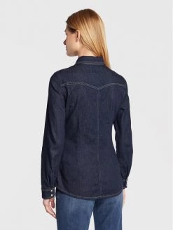 United Colors Of Benetton Γυναίκες Casual Πουκάμισα Τζιν πουκάμισο 5IBFDQ021 Σκούρο μπλε Regular Fit Σκούρο μπλε -United Colors Of Benetton Κατάστημα unnamed file 3220