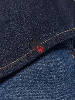 United Colors Of Benetton Γυναίκες Casual Πουκάμισα Τζιν πουκάμισο 5IBFDQ021 Σκούρο μπλε Regular Fit Σκούρο μπλε -United Colors Of Benetton Κατάστημα unnamed file 3222