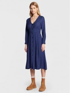 United Colors Of Benetton Γυναίκες Καθημερινά Φορέματα Φόρεμα καθημερινό 4ZVYDV01Z Μπλε Regular Fit Μπλε