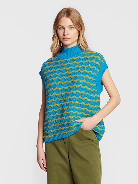 United Colors Of Benetton Γυναίκες Πουλόβερ 127NE200V Μπλε Regular Fit Μπλε 1 United Colors Of Benetton Γυναίκες Πουλόβερ 127NE200V Μπλε Regular Fit Μπλε