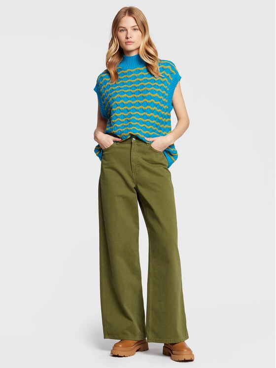 United Colors Of Benetton Γυναίκες Πουλόβερ 127NE200V Μπλε Regular Fit Μπλε 2 United Colors Of Benetton Γυναίκες Πουλόβερ 127NE200V Μπλε Regular Fit Μπλε - Image 2