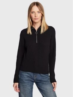 United Colors Of Benetton Γυναίκες Πουλόβερ 1244D300A Μαύρο Slim Fit Μαύρο