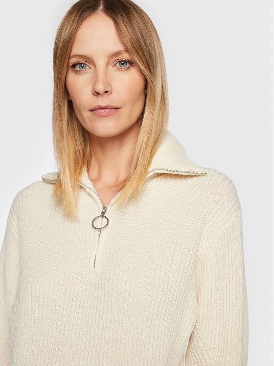 United Colors Of Benetton Γυναίκες Πουλόβερ 1244D300A Εκρού Slim Fit Εκρού 4 United Colors Of Benetton Γυναίκες Πουλόβερ 1244D300A Εκρού Slim Fit Εκρού - Image 4