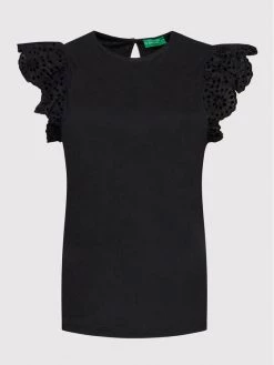 United Colors Of Benetton Γυναίκες Μπλουζάκια Μπλουζάκι 3PQYD101C Μαύρο Regular Fit Μαύρο -United Colors Of Benetton Κατάστημα unnamed file 3324