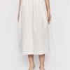 United Colors Of Benetton Γυναίκες Midi Φούστα σε γραμμή Α 4AY3D000H Λευκό Regular Fit Λευκό