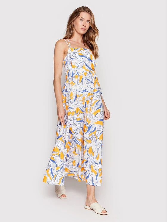 United Colors Of Benetton Γυναίκες Καλοκαιρινά Φορέματα Φόρεμα καλοκαιρινό 4KKSDV01A Λευκό Relaxed Fit Λευκό 2 United Colors Of Benetton Γυναίκες Καλοκαιρινά Φορέματα Φόρεμα καλοκαιρινό 4KKSDV01A Λευκό Relaxed Fit Λευκό - Image 2