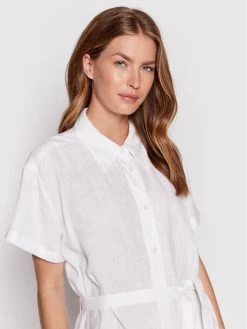 United Colors Of Benetton Γυναίκες Φορέματα σε Στυλ Πουκάμισο & Σεμιζιέ Φόρεμα πουκάμισο 4AGHDV01L Λευκό Relaxed Fit Λευκό -United Colors Of Benetton Κατάστημα unnamed file 3351