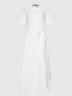 United Colors Of Benetton Γυναίκες Φορέματα σε Στυλ Πουκάμισο & Σεμιζιέ Φόρεμα πουκάμισο 4AGHDV01L Λευκό Relaxed Fit Λευκό -United Colors Of Benetton Κατάστημα unnamed file 3352