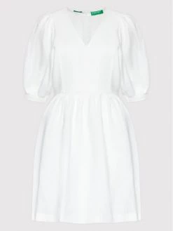 United Colors Of Benetton Γυναίκες Καθημερινά Φορέματα Φόρεμα καθημερινό 4AGHDV01I Λευκό Regular Fit Λευκό -United Colors Of Benetton Κατάστημα unnamed file 3367