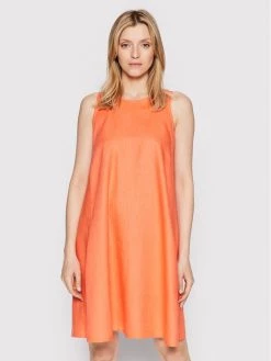 United Colors Of Benetton Γυναίκες Καλοκαιρινά Φορέματα Φόρεμα καλοκαιρινό 4AGH5VC73 Πορτοκαλί Regular Fit Πορτοκαλί