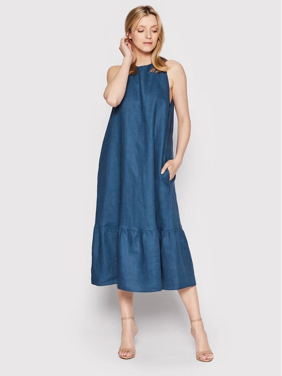 United Colors Of Benetton Γυναίκες Καλοκαιρινά Φορέματα Φόρεμα καλοκαιρινό 4AGHDV01J Σκούρο μπλε Regular Fit Σκούρο μπλε 2 United Colors Of Benetton Γυναίκες Καλοκαιρινά Φορέματα Φόρεμα καλοκαιρινό 4AGHDV01J Σκούρο μπλε Regular Fit Σκούρο μπλε - Image 2