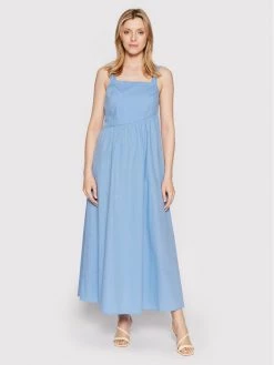 United Colors Of Benetton Γυναίκες Καθημερινά Φορέματα Φόρεμα καθημερινό 4EW7DV01O Μπλε Regular Fit Μπλε