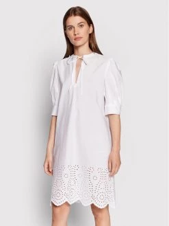 United Colors Of Benetton Γυναίκες Καλοκαιρινά Φορέματα Φόρεμα καλοκαιρινό 43MCDV01P Λευκό Regular Fit Λευκό