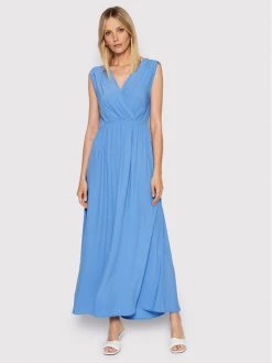 United Colors Of Benetton Γυναίκες Καθημερινά Φορέματα Φόρεμα καθημερινό 43A0DV01N Μπλε Regular Fit Μπλε