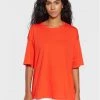United Colors Of Benetton Γυναίκες T-shirts T-Shirt 3FWFD1028 Κόκκινο Oversize Κόκκινο