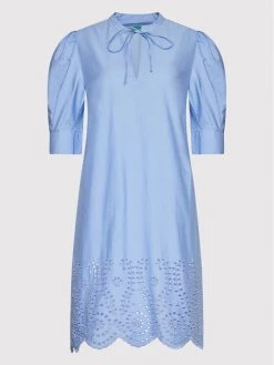 United Colors Of Benetton Γυναίκες Καθημερινά Φορέματα Φόρεμα καθημερινό 43MCDV01P Μπλε Relaxed Fit Μπλε -United Colors Of Benetton Κατάστημα unnamed file 3457